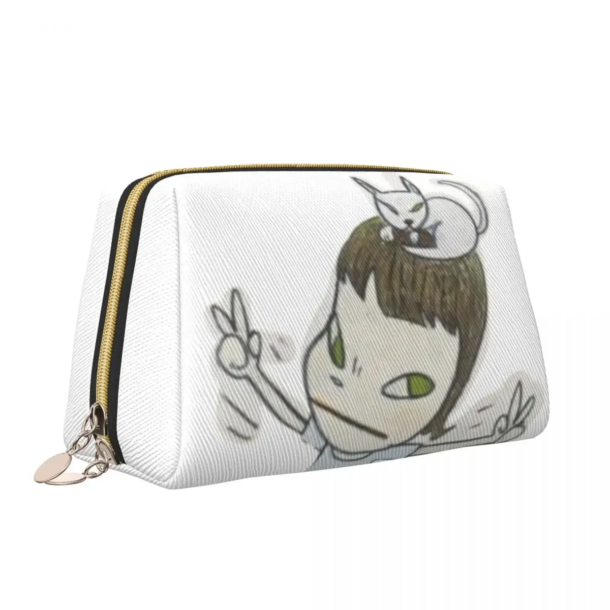 Yoshitomo Nara Japanese Manga Anime Cosmetic Bag Women Fashion Big Capacity Makeup Case Beauty Storage borse da toilette