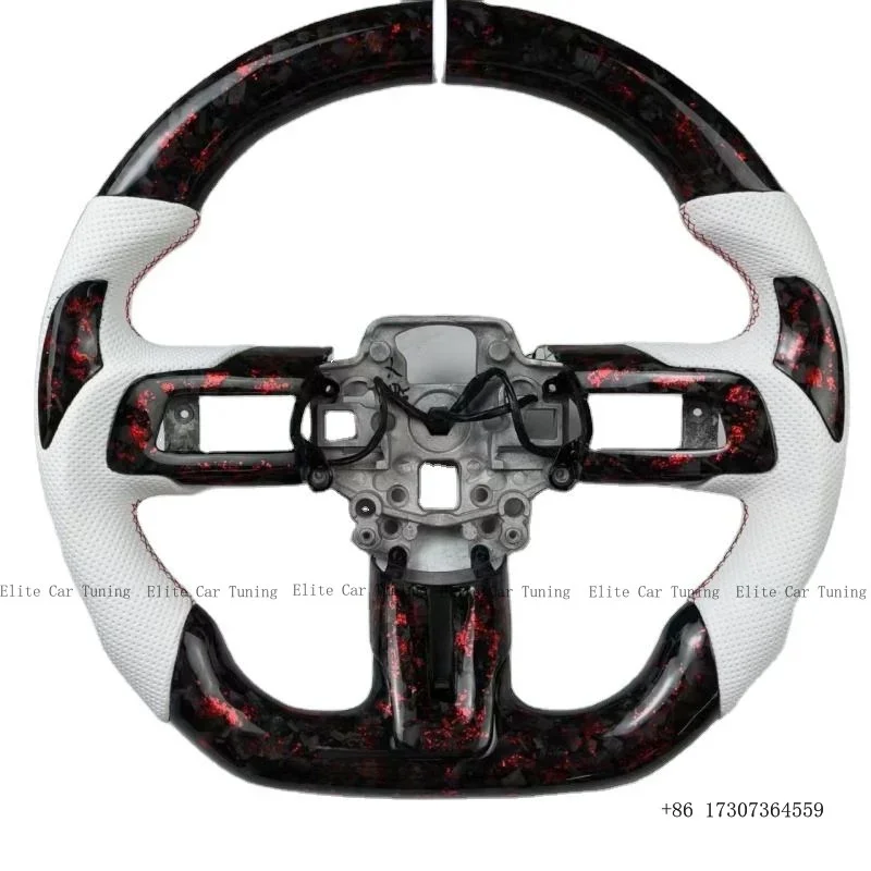 Hot D-Shape Carbon Fiber Steering Wheel for Ford Mustang GT Shelby GT500 GT350 Interior Car Accessory
