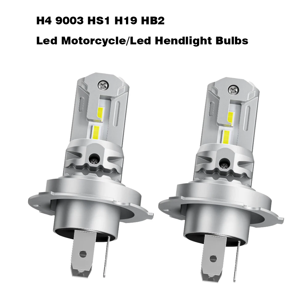 H4 9003 HS1 H19 HB2 LED Bulbs, 15000LM Per Set 6500K Xenon White for Halogen Replacement, Plug and Play, Pack of 2（12V-38V)）