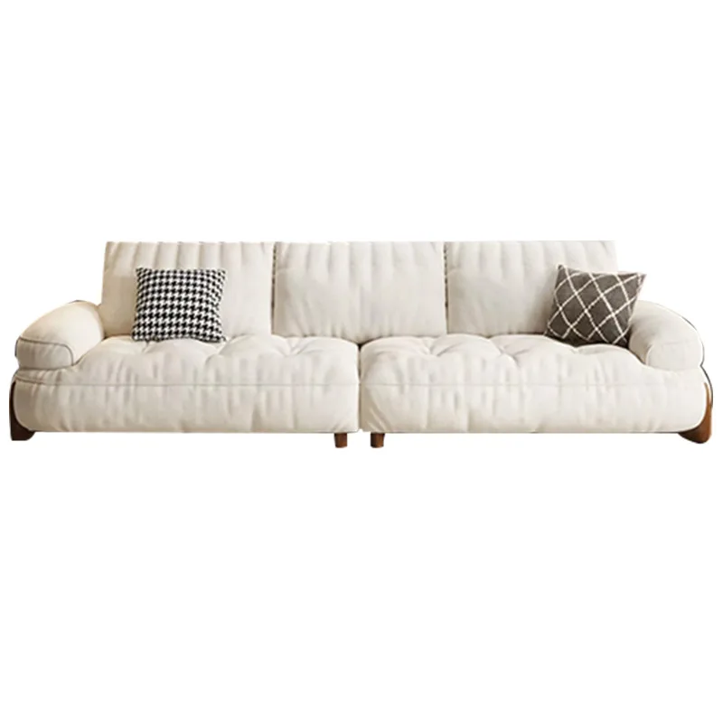 

Strictly selected cat scratching fabric sofa living room modern simple small apartment three-person straight row French cloud