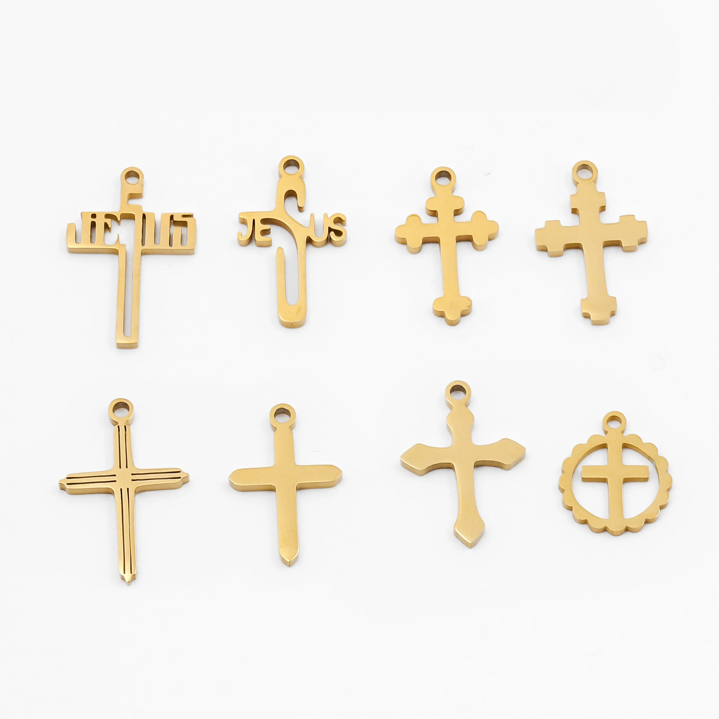 5pcs/Lot Stainless Steel Cross Charms For Jewelry Making Crosses Pendant Charm Necklace Bracelet Earrings Diy Accessories - Image 3