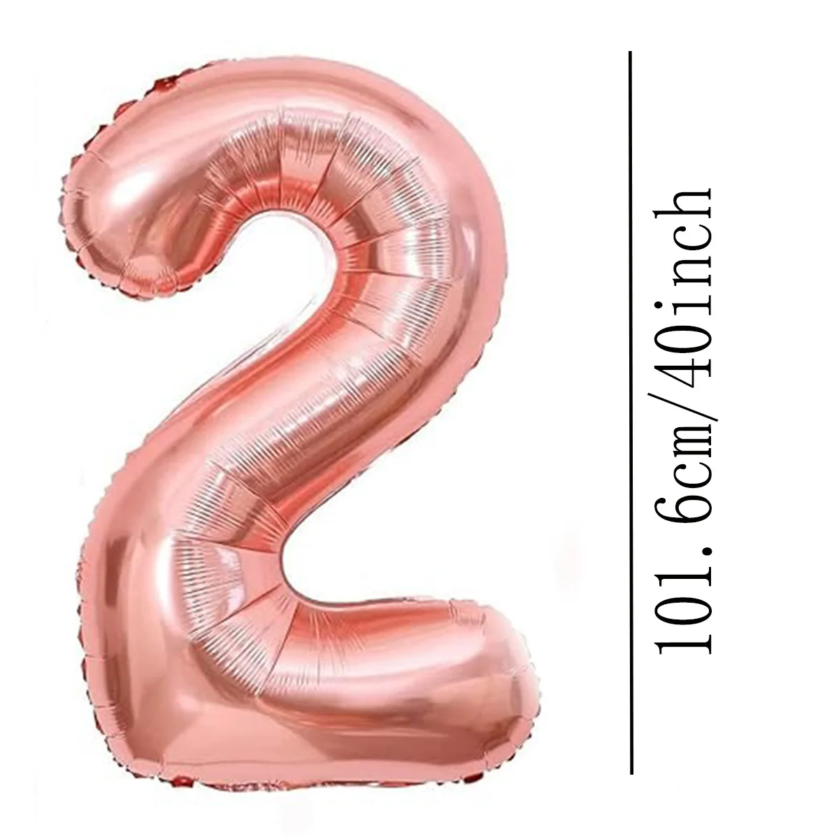 بالون رقمي من الذهب الوردي مقاس 40 بوصة لعام 2025 وذكرى الزفاف وحفلات التخرج وديكور حفلات رأس السنة