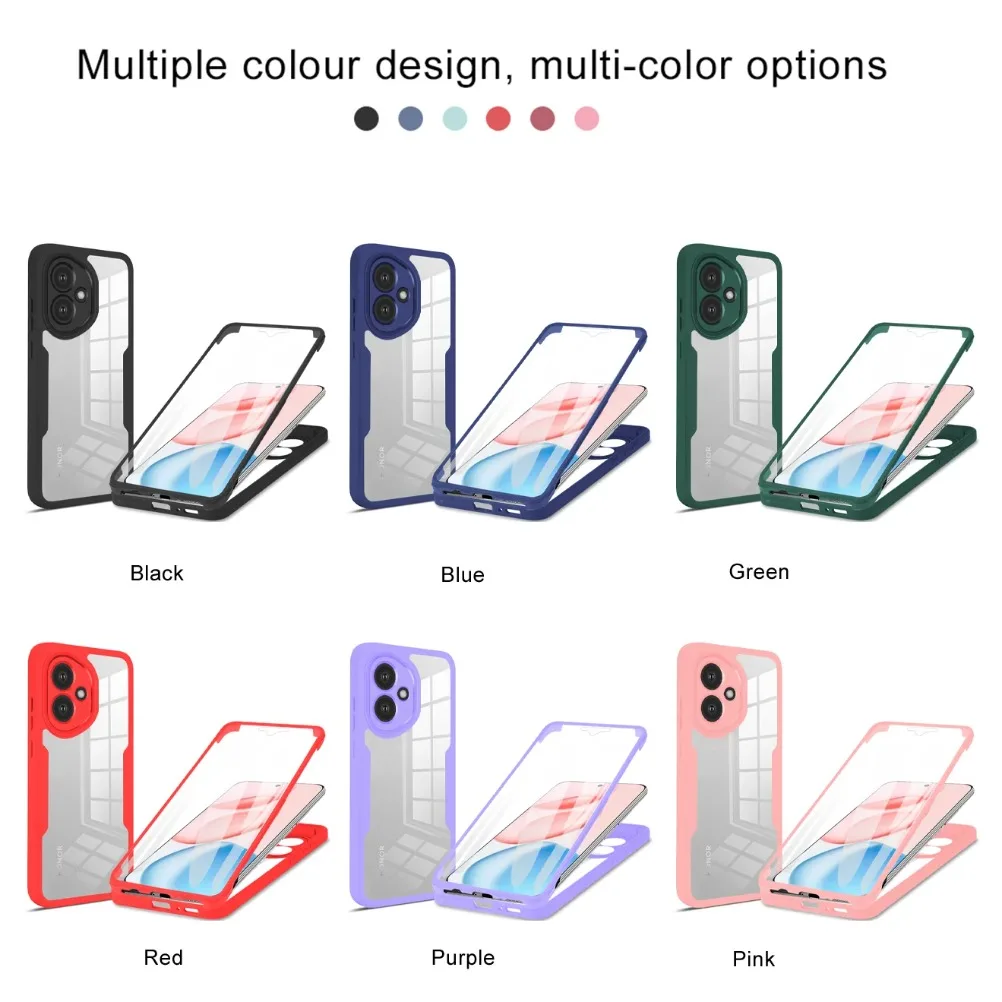 360 Full Body Grade Heavy Duty Arcylic Case For Honor 400 Pro Lite 5G Original Screen 2IN1 Clear Shockproof Bumper Protect Cover