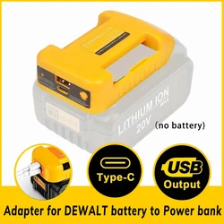 1pc Adapter With Dual Output Interface For DEWALT 18V 54V Battery DCB200 Batteries