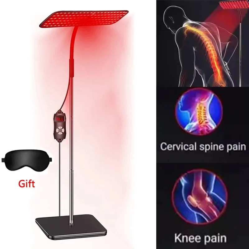 660nm &850nm Infrared Light Device 25W LED Red Light Therapy Lamp with Stand Facial Skin Care for Relief Muscle Joint Pain