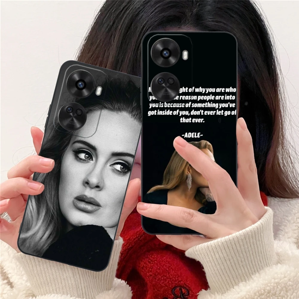 Cool Adele Adkins Mobile Cell Phone Case for Huawei Nova 12 11 10 9 8 7 Pro SE 5G Black Soft Phone Cover Shell