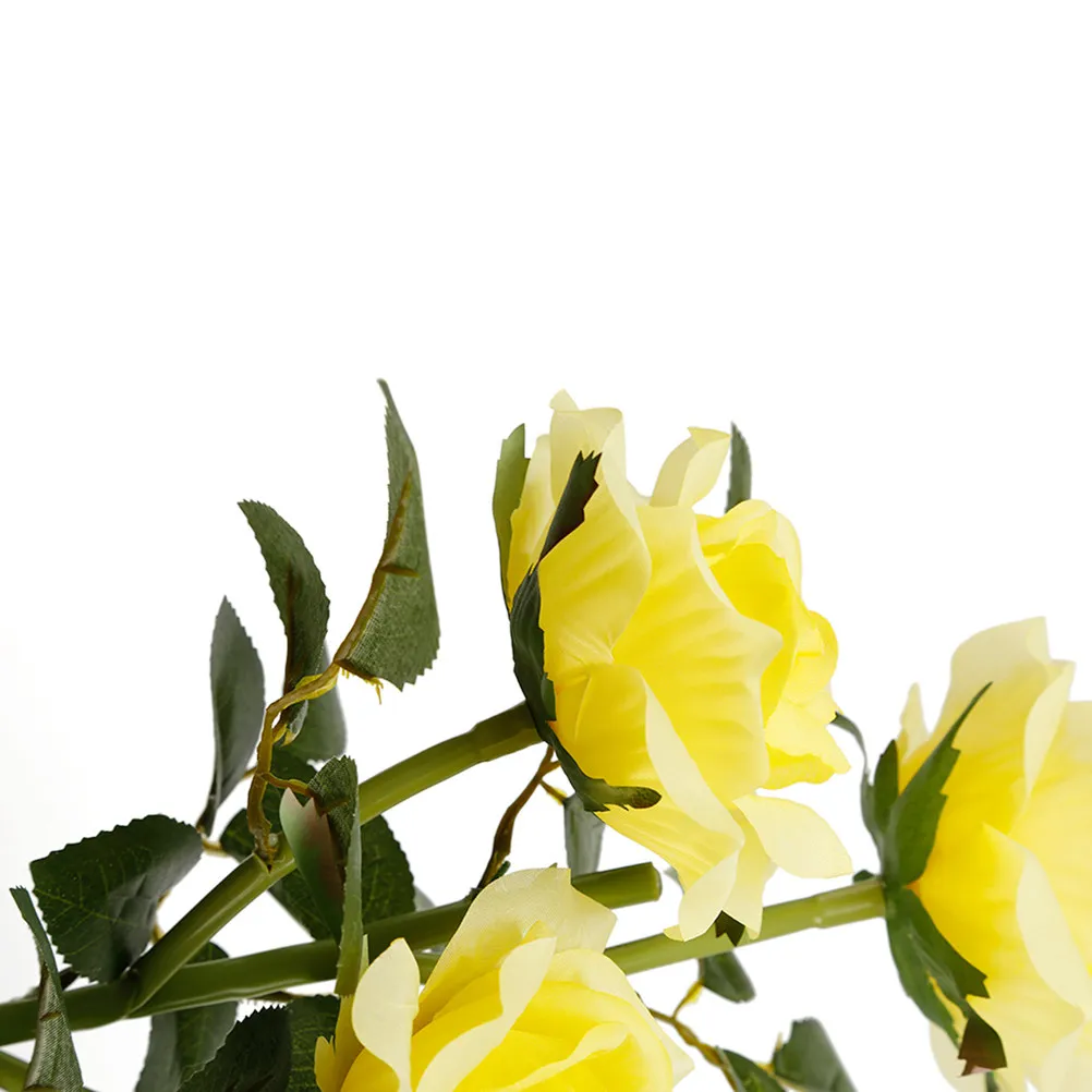 

Солнечные светодиодные светильники в виде цветов: искусственная роза в горшке, 3 цветка, лампа-бонсай, водонепроницаемая, для улицы, сада, декора, свадьбы, вечеринки, ночник