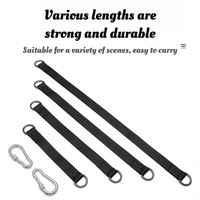 Heavy Duty Hook Ring Hanging Belt Connecting Belt Hammock Punching Bag Horizontal Bar Outdoor Adjustable Durable Steel Carabiner