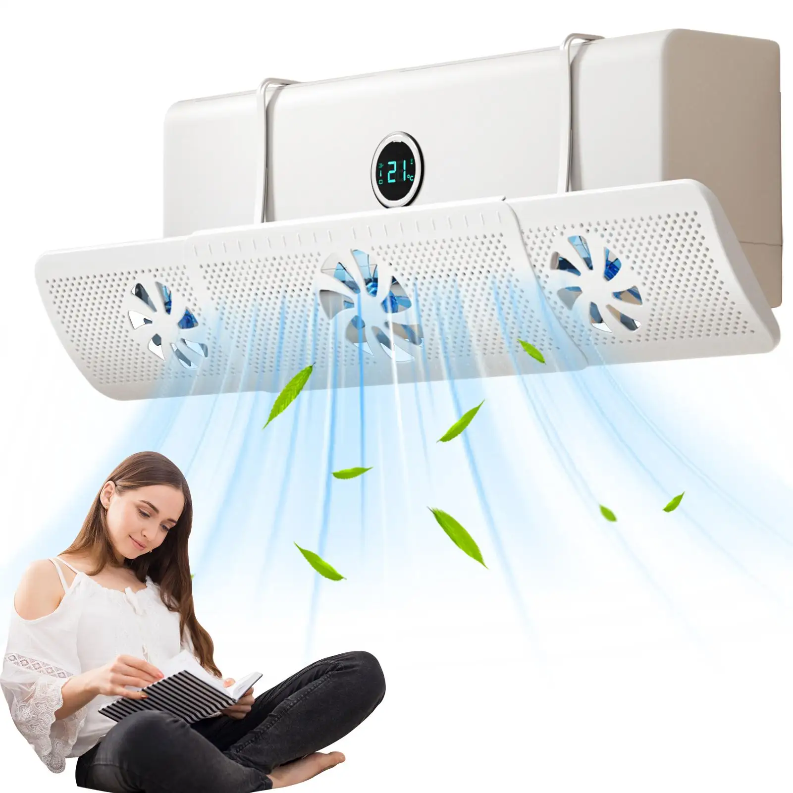 

Дефлектор кондиционера, регулируемый вентиляционный отключатель с 3-вентиляторами, перегородка кондиционера для автомобиля, дома, семьи, спальни, гостиной