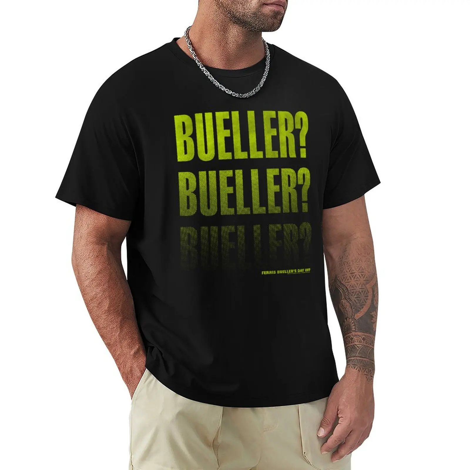 

Ferris Bueller's Day Off Bueller Bueller Bueller Gradient T-Shirt shirts graphic oversized plus size tops plain t shirts men