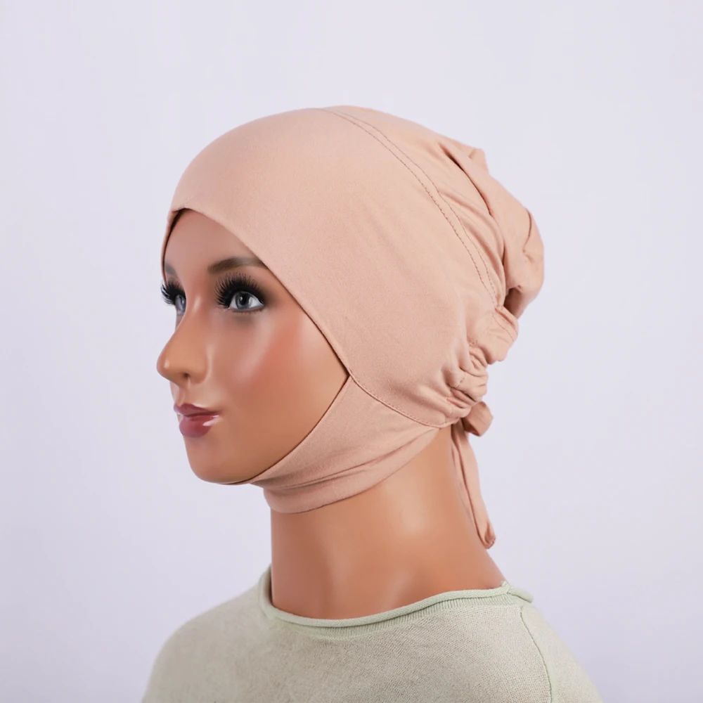 Luxury microfibra Islam hijab berretti interni per le donne moda musulmana Solid Head Cover cappelli traspirante signore fascia cappello RIMAIRE