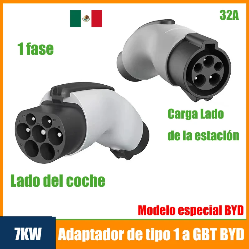 WUFEN BYD Auto Exclusive Edition Adapter Type1 to GBT Adapter EV Charging J1772 to GBT Anti-theft Adaptor Electric Car  Charger