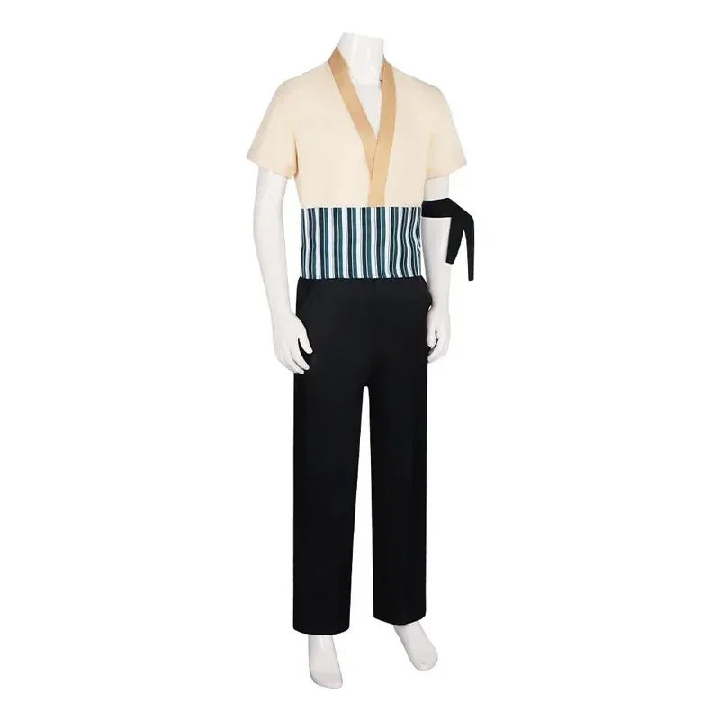 Anime Live Action Real Person Version of Roronoa Zoro Cosplay Costume Shirt Pants Outfit Fantasia Men Top Pants Belt Cosplay Su view 4