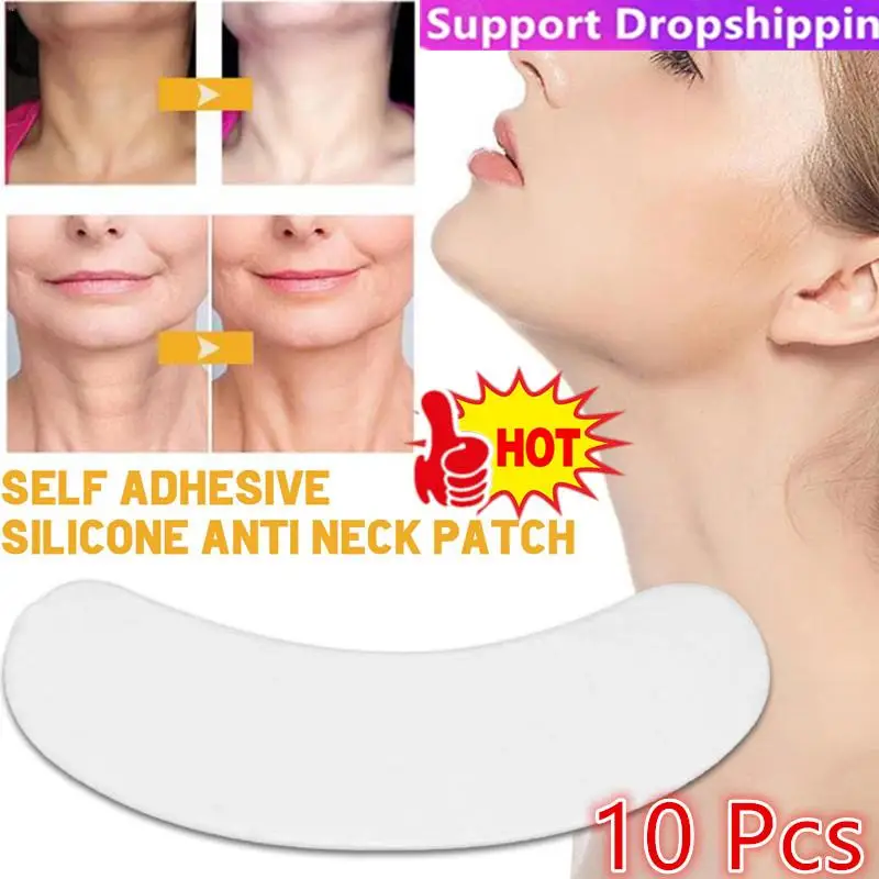 

10x Silicon Neck Pad Anti Wrinkle Reusable Transparent Anti Microgroove Removal Abdomen Sticker Skin Care Silica Gel Patch