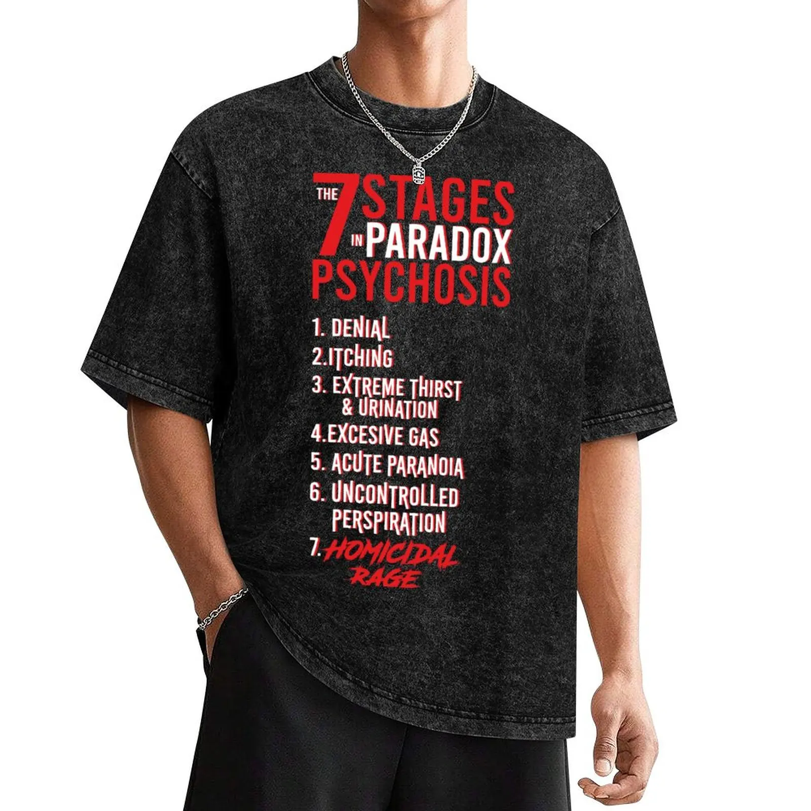 

UMBRELLA ACADEMY 2: THE 7 STAGES IN PARADOX PSYCHOSIS (BLACK) T-Shirt Anime t-shirt summer shirt plain black t shirts men