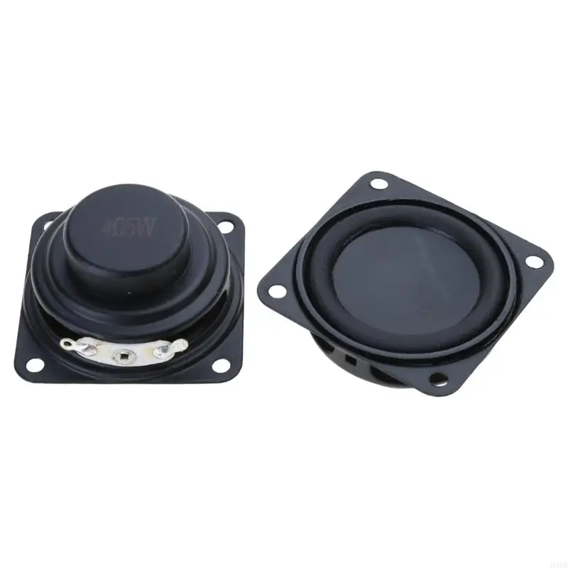 H37B 2Pcs Speakers 5W 4Ohm 40mm Square Replacement Loudspeaker