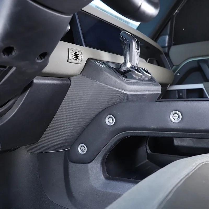 

Gao Ruying For Land Rover Defender 90 110 130 20-24 Real Carbon Fiber Car Center Console Knee Side Panel Cover Trim Accessories