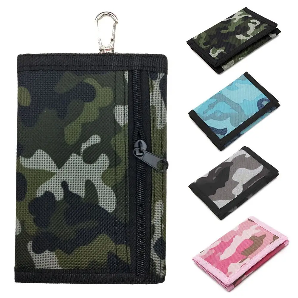 Portable Multifunctional Slim Wallet with Zipper Outdoor Travel Coin Purse Women Man Classic Trifold Sports Wallet