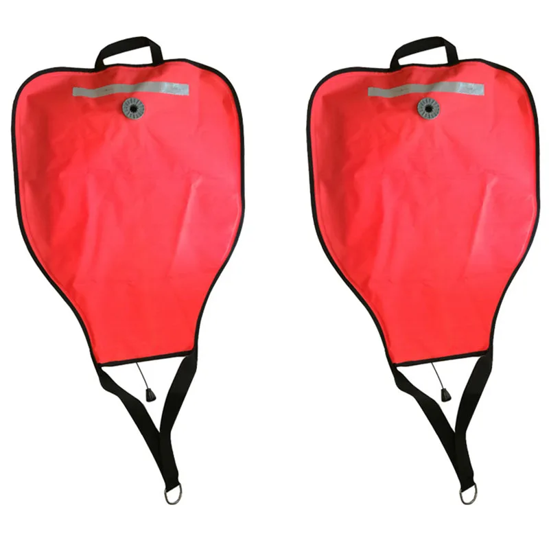 2Pack Diving Lifting Bag With Pressure Relief Valve Salvage 50Lbs Reflective Rescue Lift Bag Gear Underwater Scuba