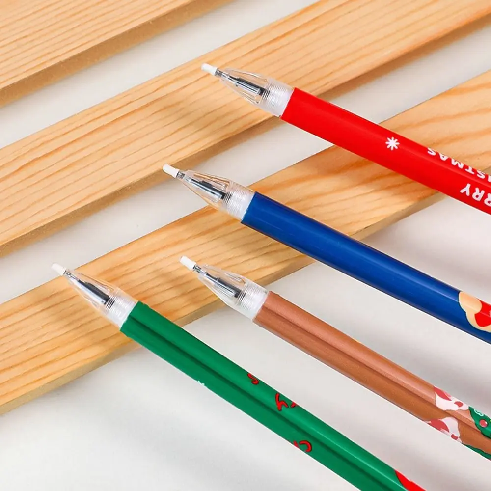 Детский подарок, шариковая ручка с черным лосем и блестками, ручка для подписи 0,5 мм, ручки, рождественские канцелярские принадлежности, рождественские гелевые ручки