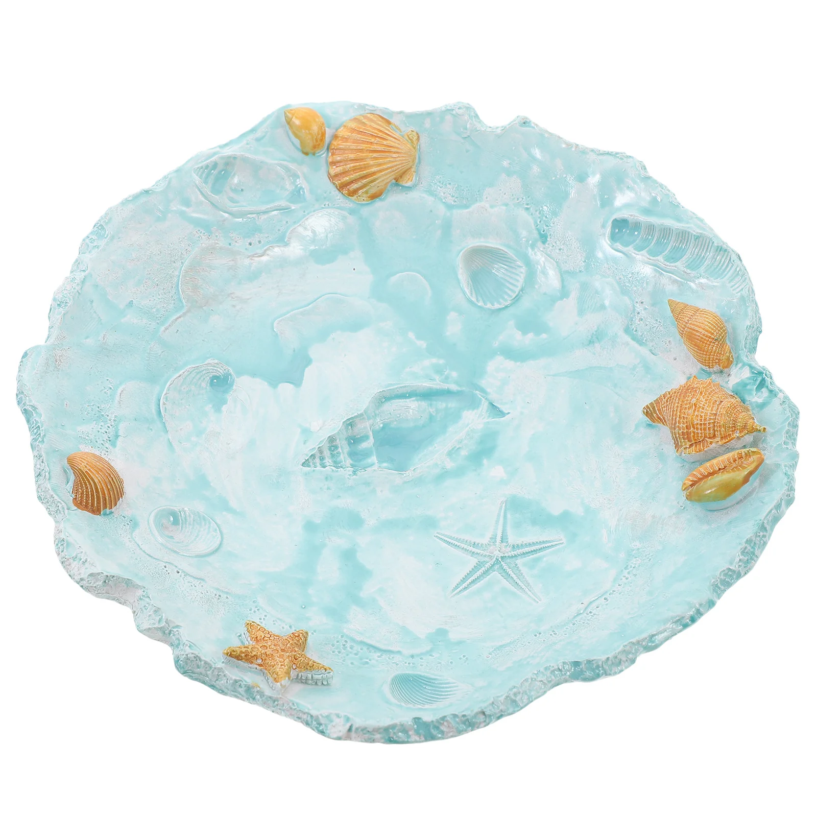 

1pc Mediterranean Fruit Plate Resin Serving For Snacks Fruits Utensils Storage Table Tray Home Decor Dessert Candy Platter