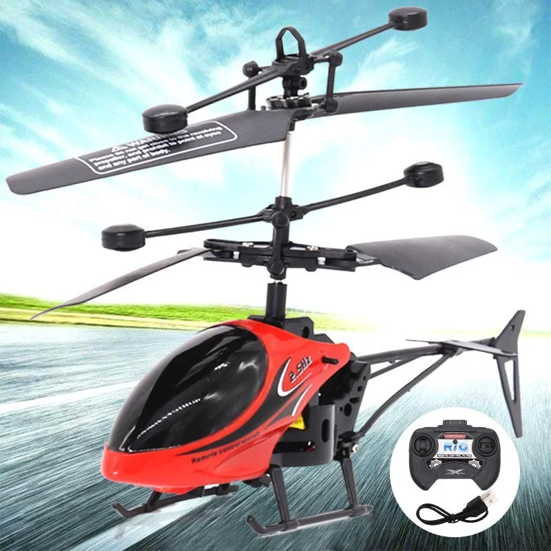 RC Helicopter Drone with Light Electric Flying Toy Radio Remote Control Aircraft Indoor Outdoor Game Model Gift Toy for Children