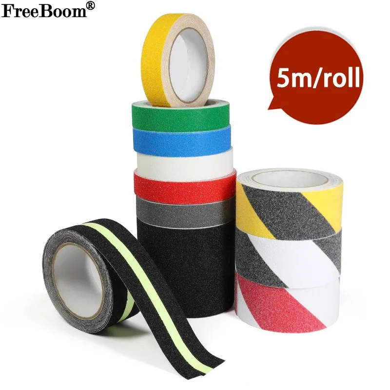 5m/roll PET PVC Matte Tape Width 2.5/5/10cm Length Waterproof And Wear-resistant Sandpaper Stairs Non-slip Sticker Strip