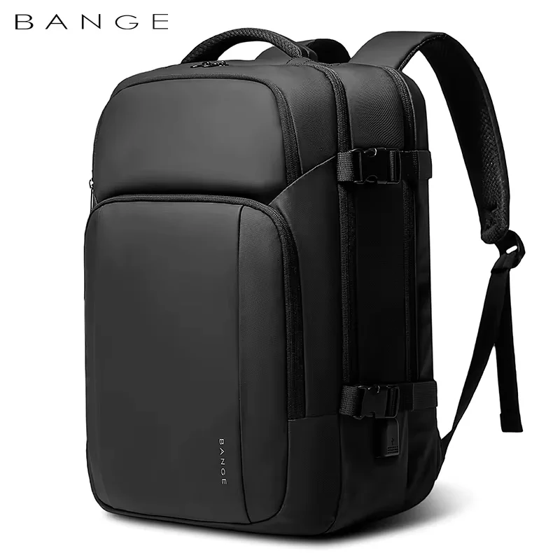 BANGE-Mochilas de Viagem Recarregáveis USB de Grande Capacidade para Homens, 15. Mochila Laptop de 6 Polegadas, Saco Impermeável ao Ar Livre,