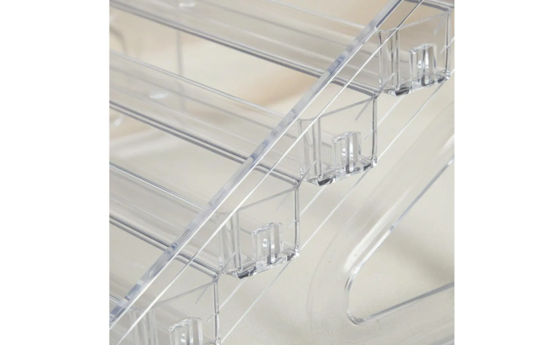 Clear Staircase Display Shelf Easy to View Tiered Figurine Display Rack Slanted Acrylic Organizer Sturdy Retail Fixture for Desk
