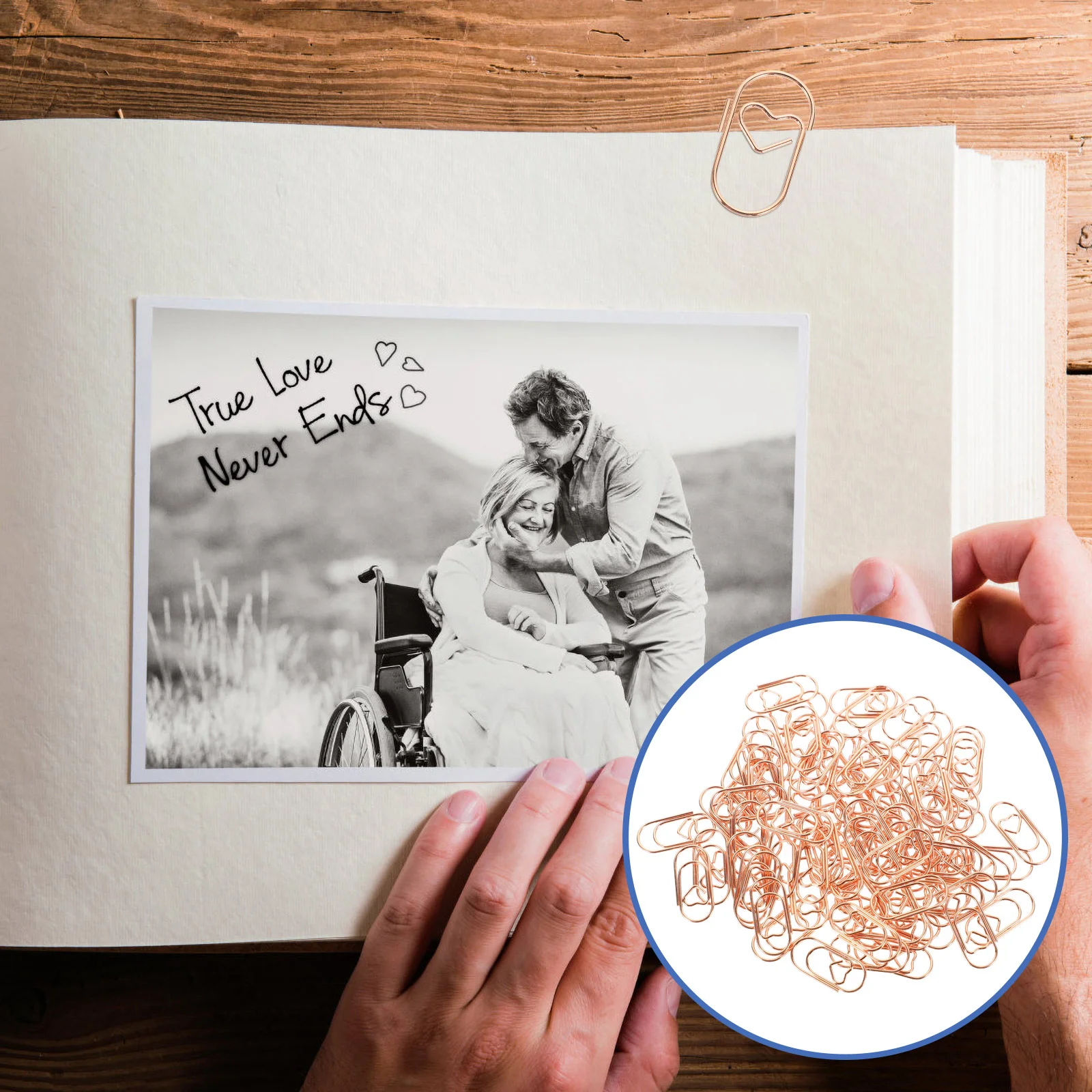 100 Pcs Paper Clip Clips Small Document Office Decorative Knitting Paperclips Fine Metal Unique Shaped Multi-use Fixing Student