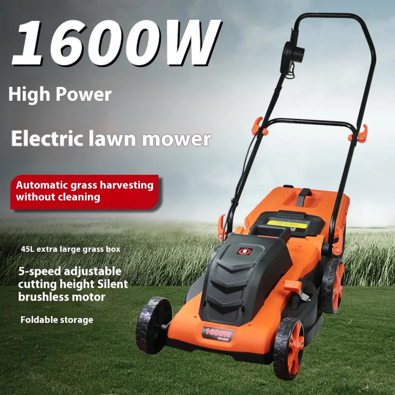 High Power Lithium Battery Garden Courtyard Hand-Pushed Electric Lawn Mower Silent Weeding Machine Lawn Trimmer Grass Cutter