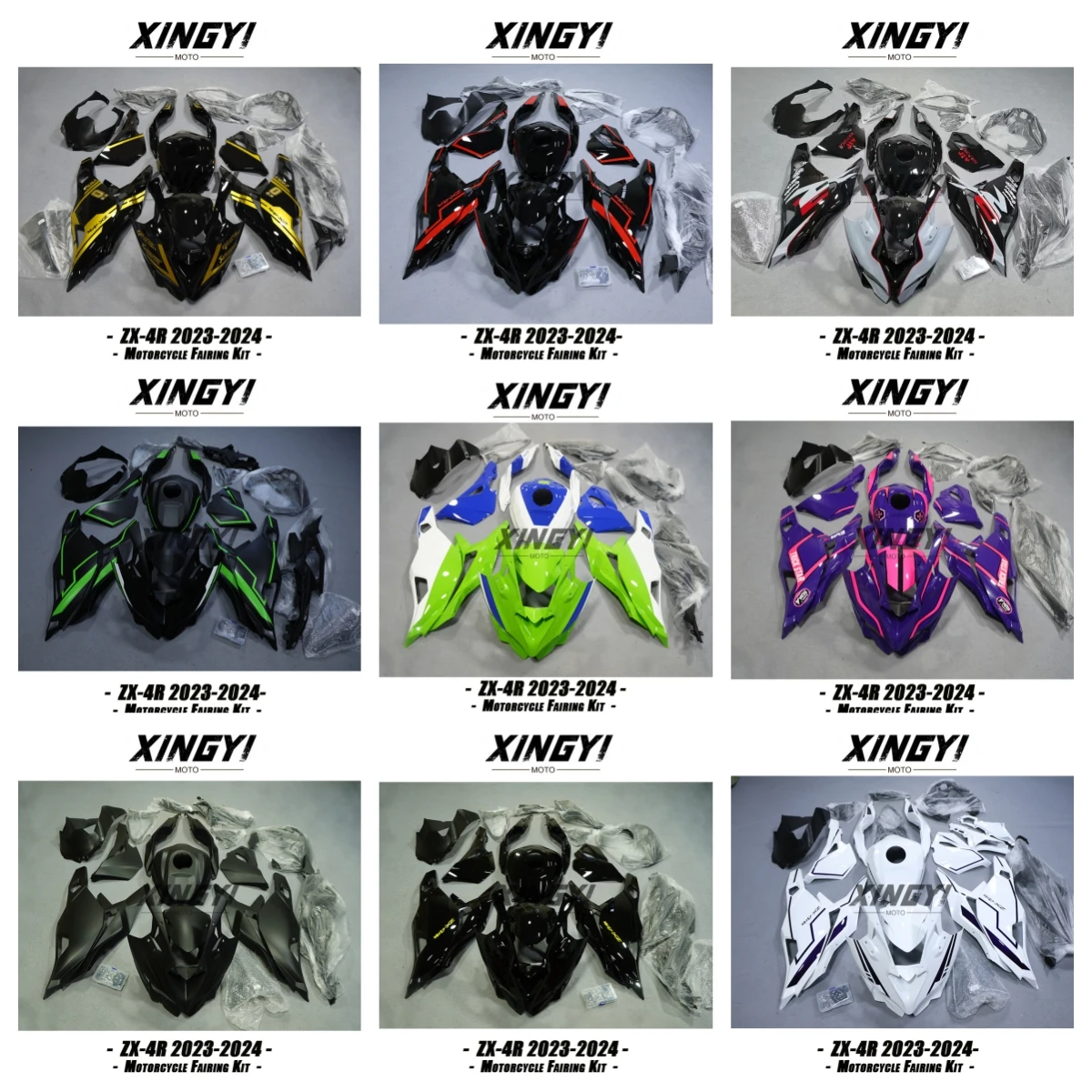 Fit For Kawasaki ZX-4R 2023 - 2024 ZX4R Multiple Styles Motorcycle Fairing Kit High Quaility ABS Plastics Bodywork Kit BodyKit