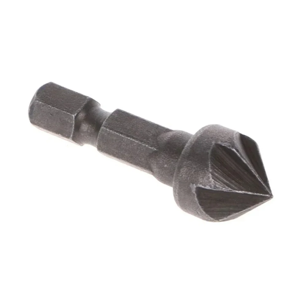 Power Tools Chamfering Tool 90 Degree Hole Opener 1/4" Hexagonal Shank 1pcs 45# Steel Countersink Drill Durable