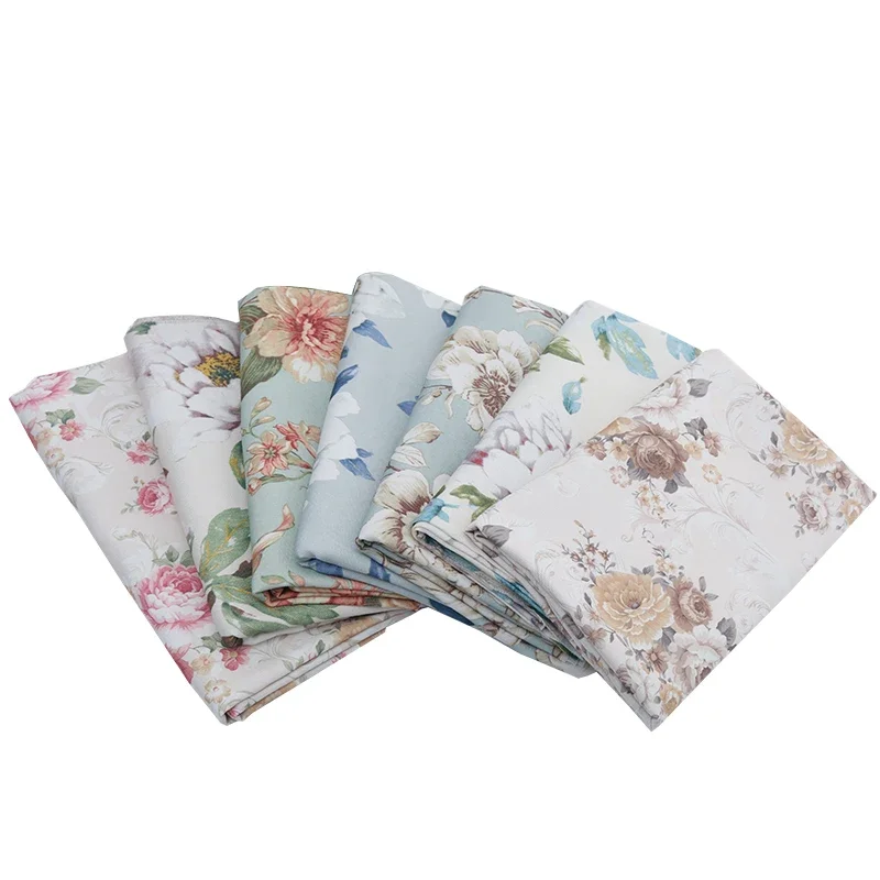 Canvas Printed Floral Fabric High-end Thickened Decorative Fabric for Upholstery and Home Accents Sofa Cover Tablecloth Pillow