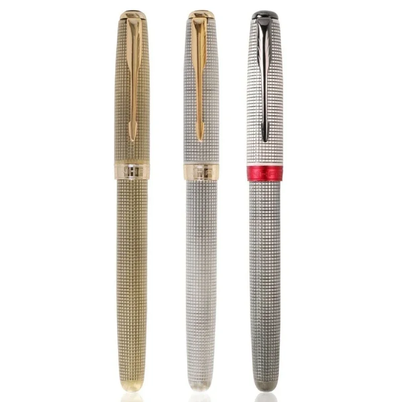 JINHAO 75 pióro wieczne nowa krata srebrna seria Fine 0.5mm biuro biznesowe szkolne pióro atramentowe do pisania prezentów papierniczych