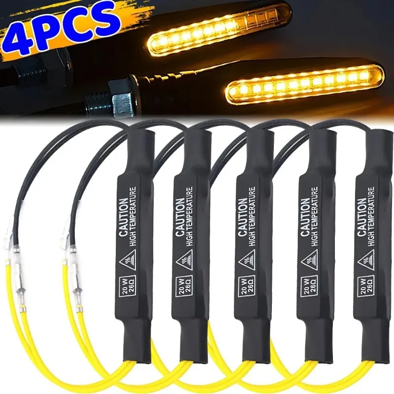 4/1pcs 21W Motorcycle Decoder Turn Signal Lights LED 12v Indicator Load Resistor Decoder Load Decoding Resistor Repair Parts