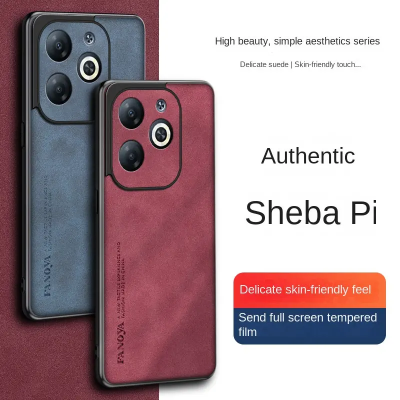 Infinix Hot 40 Hot40 X6836 Case Shockproof PU Leather Skin Hard Cover Matte Phone Case Silicone Bumper for Infinix Hot 40 Hot40