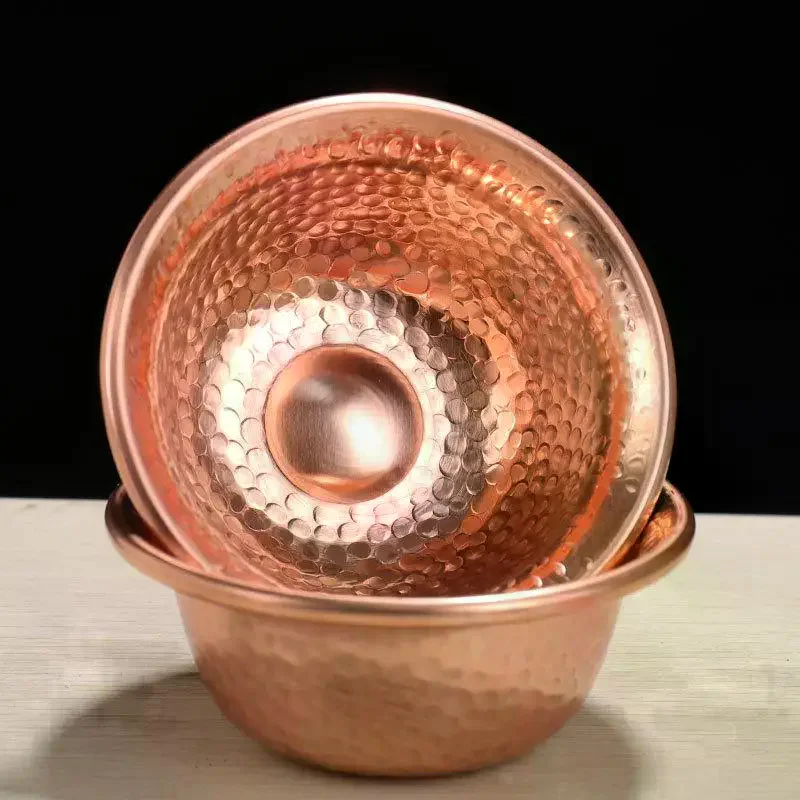 Bol à eau en cuivre rouge fait main, texture martelée, plusieurs tailles, résistant à la chaleur, pour autel, rituels spirituels, décoration intérieure