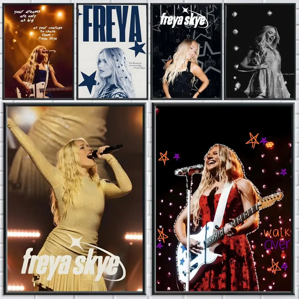 music Freya Skye Poster Poster HD Self Adhesive Waterproof Art Print Wall Decor for Bedroom Living Room Home Gift