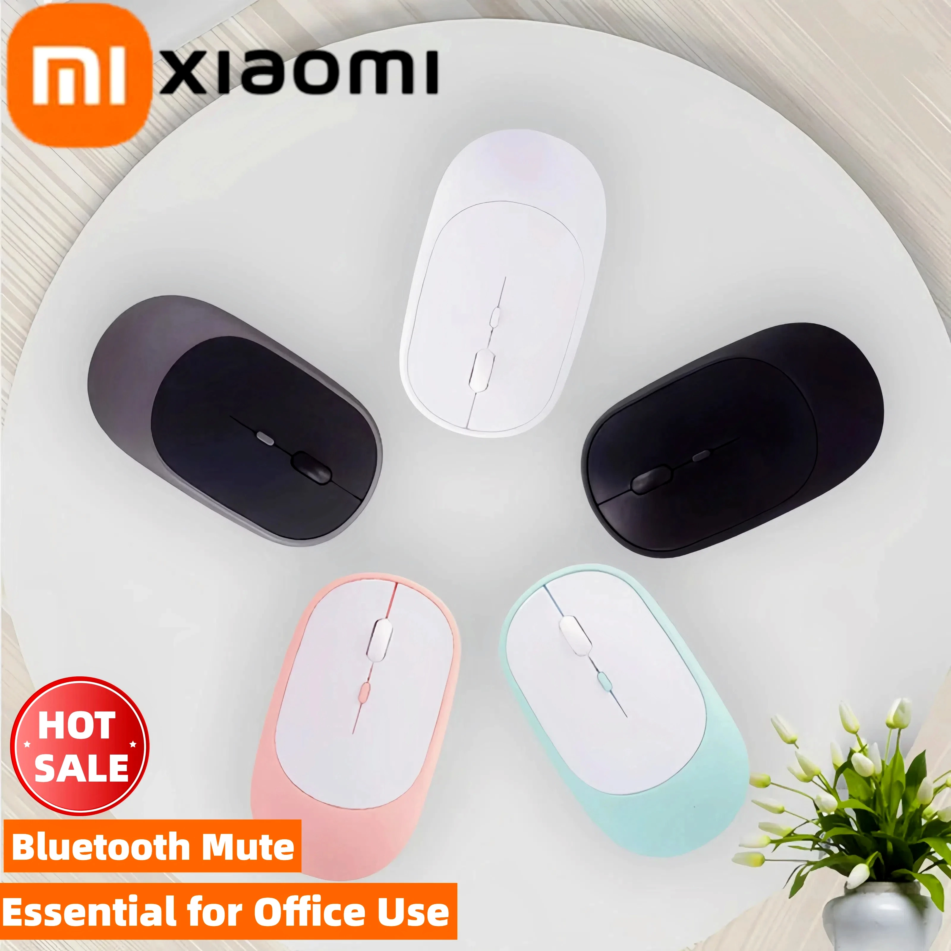

XIAOMI Silent Bluetooth Mouse Ultra Thin Dual Mode Vertical Ergonomic Relieves Wrist Pain Rechargeable 1600DPI Office Essential