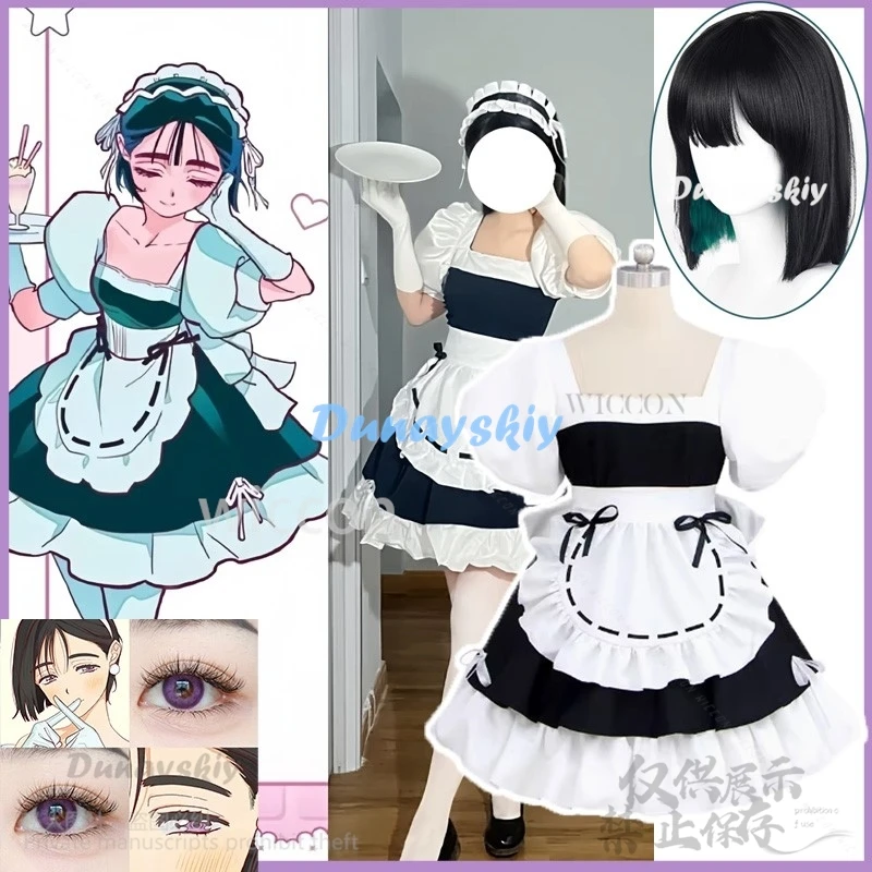 Anime Alien Stage Cosplay Sua Kostuum Witte Meid Jurk Lolita Hoofddeksels Pruiken Voor Halloween Kerst Vrouwen Rollenspel Aangepast