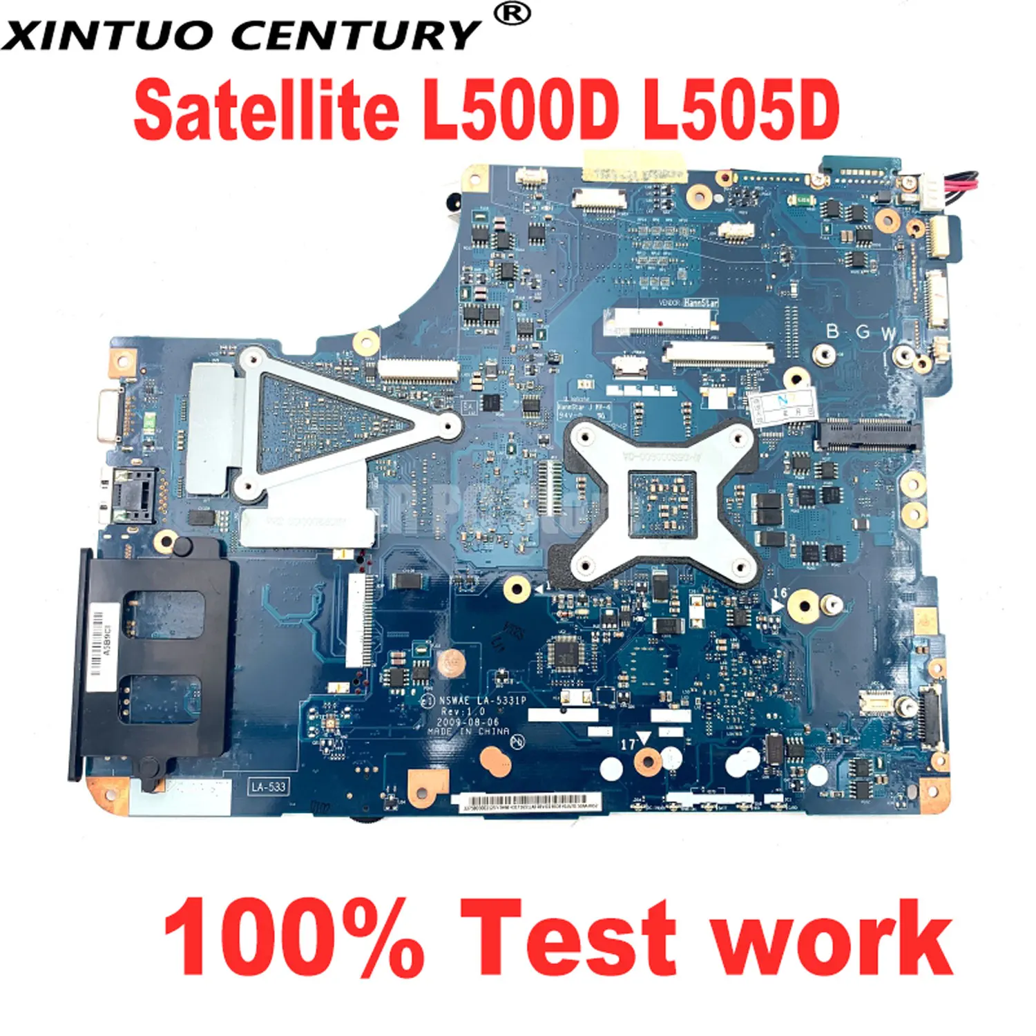 K000086530 LA-5331P Motherboard for Toshiba Satellite L500D L505D Laptop Motherboard 17 inch with HD GPU DDR2 100% test work