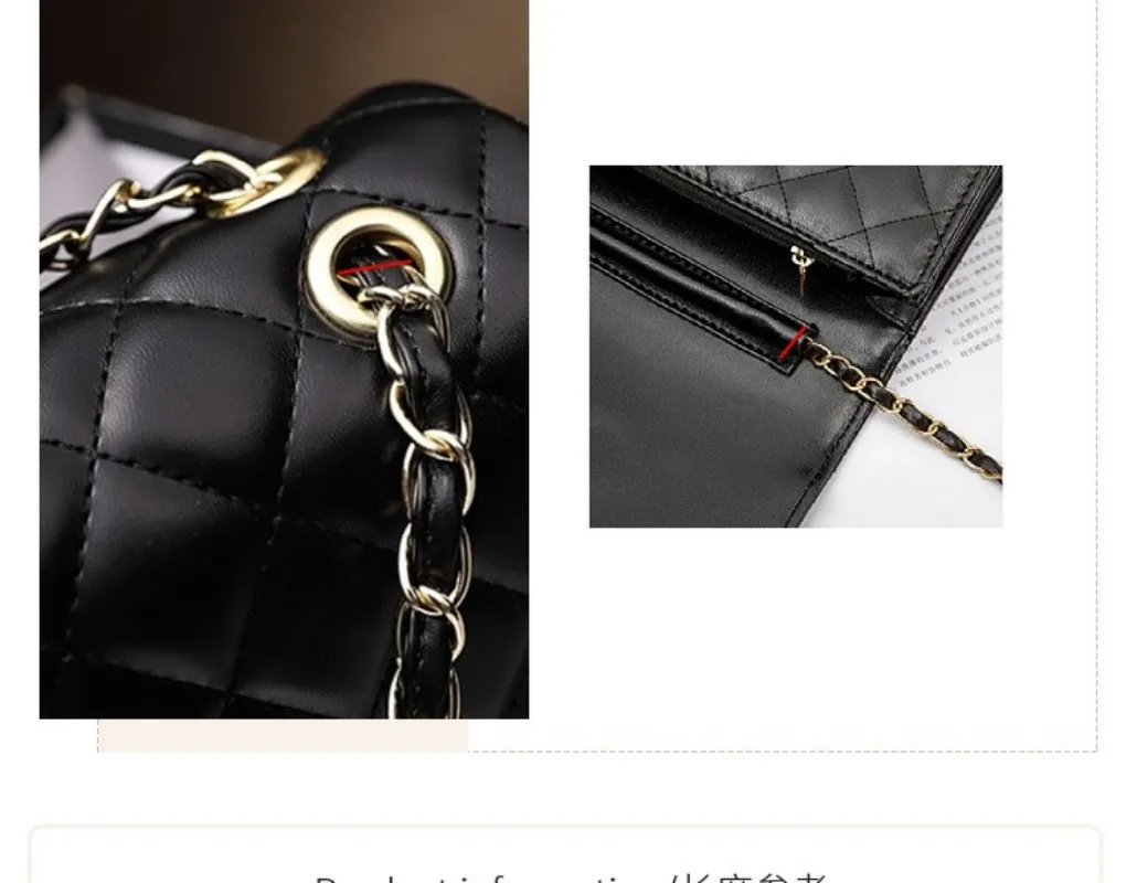 Women\'s bag chain accessories, leather wearing metal chain shoulder strap, single shoulder crossbody hardware bag strap