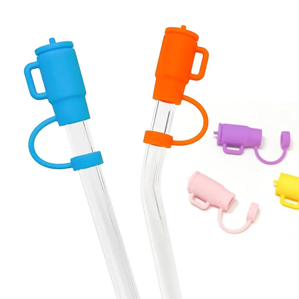 10mm Straw Straw Tips Covers Good Sealing Snail Grass Elephant Cactus Straw Topper Silicon Dust-Proof Straw Tips Lids