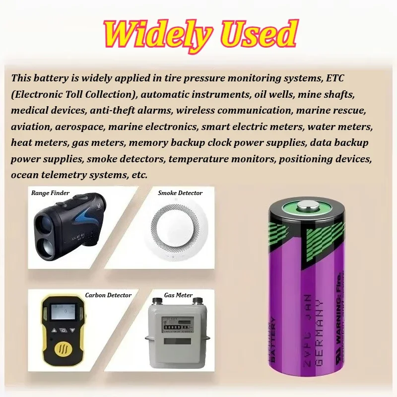 TL-5955 3.6V 1650mAh 2/3AA Non-rechargeable Battery For Tadiran TL-2155 SL-361 SL-761 TL-4955 for CNC PLC Gas Meter Instrument