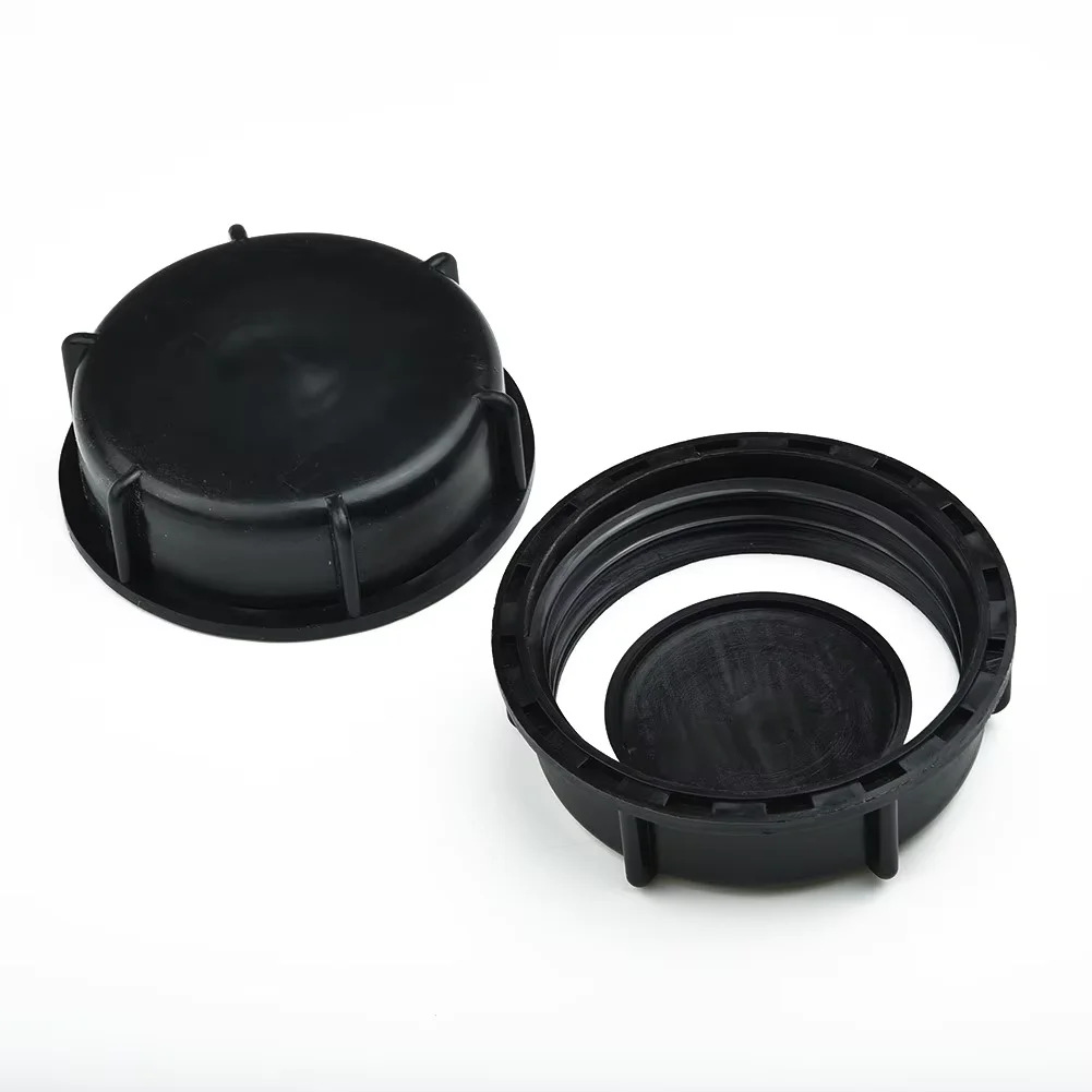 2Pcs 1000L IBC Tank Cover Lid Cap Valve Parts S100x8 DN80 Liquid Tank Cap Black Polypropylene Garden Irrigation Connection Tool