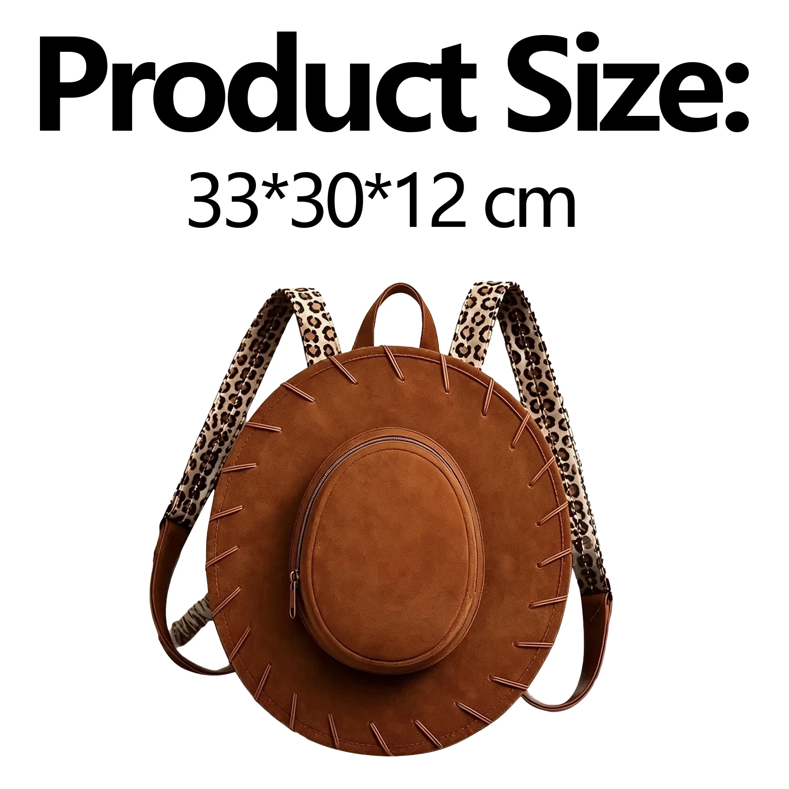 Picture 7: Women Western Cowgirl Hat Shaped Backpack Adjustable Leopard Print Shoulder Straps Bag Casual Daily Life Halloween Cosplay