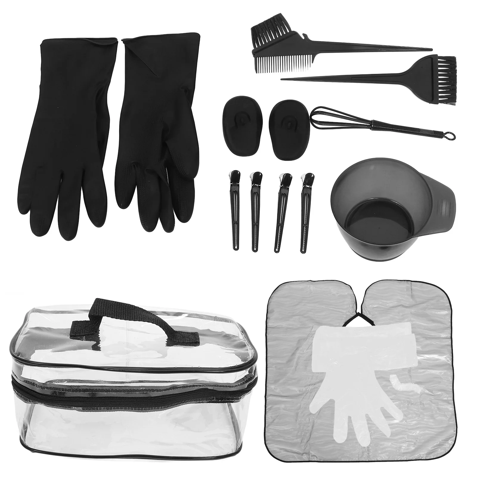 

1 set 1 Set Dyeing Tools Kit Complete Brush Bowl Cape Set For Hair Coloring Bleaching All Hair Types Styling Accessories Dye Kit