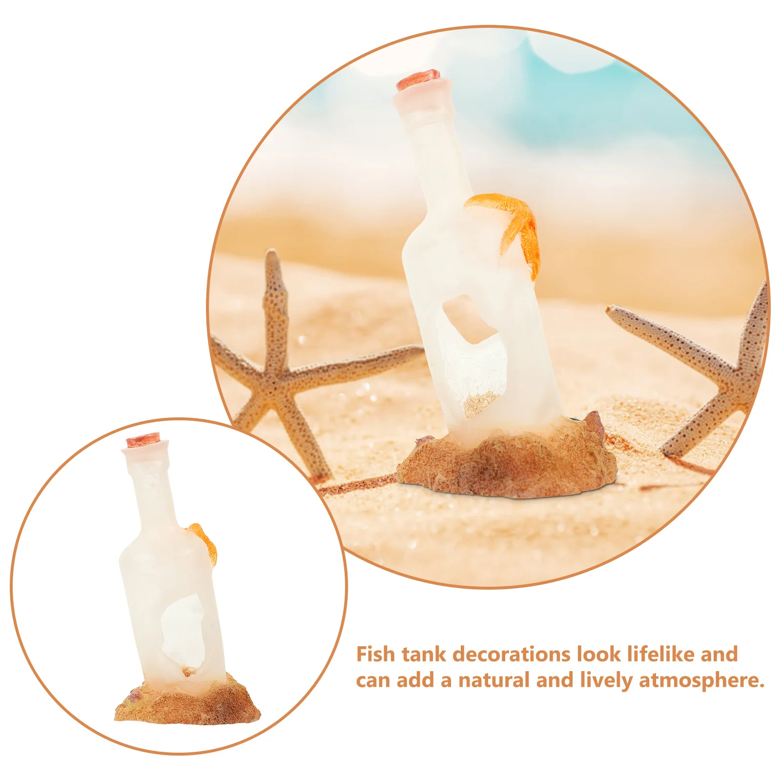 

Coral Underwater Fish Tank Bottle Decor Resin Aquarium Ornament Compact Decorative Bottle Aquarium Supply Desktop