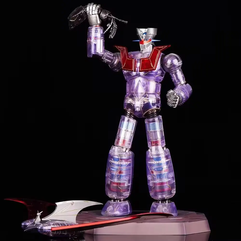 Figura de acción de héroe de armadura de juguete Transformable de 37cm, figuras de luz emitadas, muñeca de Pvc, decoración de escritorio, colección de estatuas, modelo, regalos de navidad